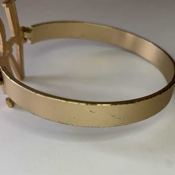 LOVE Gold Tone Bangle Bracelet - Picture 5 of 6